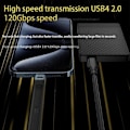 Miniatyrbillede 3 af 4: 240W 8K 80Gbps USB-C / Typ-C til USB-C / Typ-C til Thunderbolt 5 Fuld Funktion FPC Kabel Datakabel