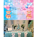 Miniatyrbild 4 av 4: XJ-8*4 fot, Baby Gender Reveal Party Dekoration Baby Shower Bakgrund Foto Bakgrund Affisch för Baby Gender Reveal Party Dekorationer Festtillbehör
