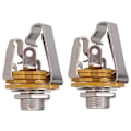 Miniatyrbilde 1 av 5: XJ-2 stk 1/4 tomme 6,35 mm Stereo Inngang Jack Plugg Socket For Elektrisk Gitar Bass, Gitar Pickup Output J