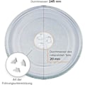 Pikkukuva 5 / 5: Mikroaaltouunin lautanen 24,5 cm Mikroaaltouunin lautanen Lasi Pyörivä lautanen R
