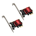 Miniatyrbillede 1 af 5: XJ-2x Pcie Kort 2.5gbps Gigabit Netværkskort 10/100/1000mbps Rtl8125b Rj45 Ethernet Netværkskort Pci-e