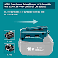 Miniatyrbillede 2 af 5: XJ-For Adp068 14.4v/18v Lithium-ion Batteriadapter Strømkilde Batterier Oplader Med Dobbelte Usb-porte