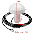 Miniatyrbillede 3 af 5: XJ-GPS Aktiv Marine Navigationsantenne Timingantenne 1575+/ 5 Mhz 5m BNC Hanstik