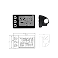 Miniatyrbillede 4 af 5: XJ-Lcd-s866 Elektrisk Cykel LCD Display Meter 24v 36v 48v E-cykel Kontrolpanel Med Vandtæt Stik Ebik