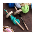 Miniatyrbillede 5 af 5: XJ-2 stk. DIY Drop Spindle Top Whorl Garn Spinner Håndlavet Træ Spinderok til Garnfremstilling Garnspindel