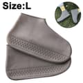 Rainproof Shoe Covers, Reusable Waterproof Silicone Shoe Covers for Shoes (Grey, L)