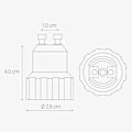 Pikkukuva 5 / 5: 4x Kanta-adapteri - GU10 - E14 Kantamuunnin - Bajonettikanta Lampunpidike Adapteri halogeeni- ja LED-lampuille