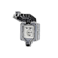 Pikkukuva 2 / 5: Ulkokäyttöön Tarkoitettu Kaksoispistorasia USB:llä, Vedenpitävä, Kestävä, Pistorasia Seinäkotelolla (Yksinkertainen)