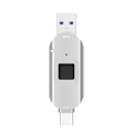Miniatyrbillede 1 af 5: XJ-Krypteret USB-disk Egnet Til Type-c Fingeraftryksgenkendelse Mobiltelefon Og Computer 3-i-1