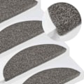 Miniatyrbilde 1 av 5: vidaXL Selvklebende Trappetrinnmatter 15 stk 56x17x3 cm Grå Grey grå