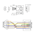 Miniatyrbild 3 av 5: XJ-10st Db9 Till Rj45 Modulär Adapter, Db9 Till Rj45 Hona Jack Ethernet Adapter