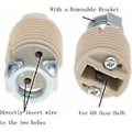 Miniatyrbillede 2 af 5: 6-pak G9 lampeholder med beslag, keramisk gevind G9 halogenbase [DB]
