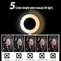 Miniatyrbillede 5 af 5: USB Mini Ring Light, Fotobelysning, Konferencebelysningskit, Med 5 Farver Og 10 Lysstyrkeniveauer, Klemme Til Håndværk, Natlampe, Makeup