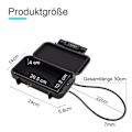 Miniatyrbild 2 av 5: Portable Safe with Combination Lock, Waterproof Security Box with Detachable Cable (Black)