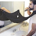 Miniatyrbillede 4 af 5: XJ-1 stk. barberforklæde, skæghårfanger til mænd barbering og trimning af skæg kappe plejeklud vandtæt