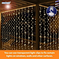 Miniatyrbilde 4 av 4: 300 LED Lysgardin med USB-plugg, 8 Moduser Hengende Lys med Fjernkontroll for Soverom, Bryllup, Fest, Dekorasjoner (9.8 x 9.8 ft, Varm Hvit)