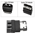 Miniatyrbillede 2 af 5: eSATA til SATA-adapter 7p Hun eSATA til Han SATA-stik for hurtigere dataoverførsel Høj hastighed