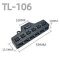 Miniatyrbild 1 av 5: XJ-6 portars Snabbkopplingsfördelare Utgångsledningsdelare Belysning LED-strip Modell Lg