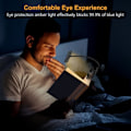Miniatyrbilde 4 av 5: Gritin 19 LED Boklampe, Oppladbar Clip-on Leselampe, Øyebeskyttelse, Trinnløs Dimming, 360° Fleksibel Hals