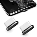 Miniatyrbilde 1 av 5: 2-pakning Typ-C støvbeskyttelse, USB C port støvbeskyttelse, støvbeskyttelse for Typ-C enheter som Samsung/macbook/vivox5pro/iphone/Micro USB/Android Mo