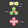 Miniatyrbild 2 av 5: 3-pack - Fidget Spinner with Suction Cup for Children - Multi-Colored Spinning Toy