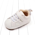 Miniatyrbillede 1 af 5: Baby Drenge Piger Tremmesko Søde Læder Sneakers Skridsikker Gummisål Spædbarn Første Gåsko