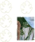 Växtstöd för Monstera - Set om 4 delar (guld)