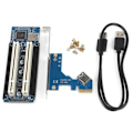 Pikkukuva 1 / 5: XJ-PCI-E - PCI-sovitinkortti Pcie - 2 PCI-paikkaa Tukee tallennuskorttia Kultainen verokortti Äänikortti Parall