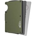 Pikkukuva 3 / 5: Minimalistinen alumiinilompakko miehille - RFID-suojaus, joustava, ohut, luottokorttikotelo etutaskuun rahapidikkeellä, (ArmyGreen) 86 x 54 x 6 mm
