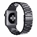 Miniatyrbillede 2 af 5: XJ-Apple Watch 1/2/3/4/5/6/7/8/SE 38/40/41 Urrem Sort Metal