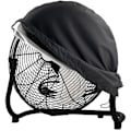 Miniatyrbillede 1 af 4: Vandtæt udendørs ventilatorovertræk 611961cm, kompatibel med industrielle gulvventilatorer i robust metal med høj hastighed, sort