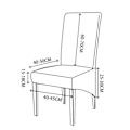 Miniatyrbild 3 av 5: Simplicity Home Stolsöverdrag för Sovrum Plus Hög Stretch Mjölksilke Vattentätt - Svart, 6 st
