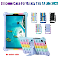 Miniatyrbilde 2 av 5: Nettbrettveske Tab A7 Lite 8.7 tommer 2021 T220 T225 Silikondeksel Stativ med Penn og Stropp (A)