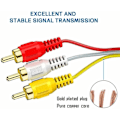 Miniatyrbild 4 av 5: HDMI till RCA, HDMI till 3RCA Dekoder HD Konverteringskabel, Röd Gul Vit Ljud Video Kabeladapter för TV HDTV DVD - 1.5m