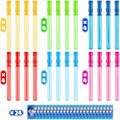 Miniatyrbild 2 av 5: 24-pack 14-tums bubbelstavar, stora bubbelstavar med 24 bubbelpåfyllningslösningar, bubblor festartiklar för påsk, sommar utomhus/inomhusaktivitet