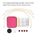 Miniatyrbild 4 av 5: 13-delars utbytbart stickset, rundstickor 2,75 mm-10 mm