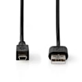 Miniatyrbild 2 av 3: XJ-USB-kabel | USB 2.0 | USB-A Hane | Mini 5-Pin Hane | 480 Mbps | Nickelpläterad | 2.00 m | Rund | PVC | Svart | Etikett