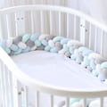 Miniatyrbillede 1 af 4: XJ-Sengekant 4 Flet Baby Pude Slange Flettet Stødfanger Velour #1