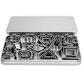 Miniatyrbillede 1 af 5: XJ-Mini Peberkageforme Sæt - 30 stk Hjerte Stjerne Blomst Rund Kvadrat Heksagon Oval Diamant Former Peberkageforme, Polymer