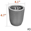 Pikkukuva 2 / 5: XJ-No.3 Piikarbidigrafiittiset upokkaat, upokkaat metallin sulatukseen, kestävät, sulatusvalu Refin