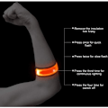 Miniatyrbillede 3 af 4: Reflekterende LED Armbånd, 4 Pak Reflekterende LED Armbind, Vandtæt og Justerbar Høj Synlighed Sikkerhedsarmbånd til Udendørs Sport, Løb, Jogging