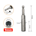 Miniatyrbilde 3 av 5: XJ-Deep Sekskantmuttertrekker Bor Sekskant Impact Socket Adapter 80mm Lengde Skrutrekker Bits 6-19mm Qui
