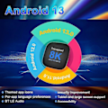 Miniatyrbilde 5 av 5: Transpeed Android 13 TV-boks med dobbel wifi-støtte 8k-video Bt5.0+ Rk3528 4k 3d stemmestyrt medieavspiller Set Top Box