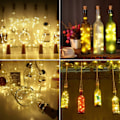 Miniatyrbild 4 av 5: XJ-LED-flasklampor [2-pack] Färgglad 2m 10 lampor Färgglad