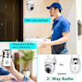 Miniatyrbild 3 av 4: IP WiFi 2.4 + 5G Utomhuskamera HD 1080P x4 Zoom Människospårning Färg Mörkerseende