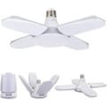 Miniatyrbillede 1 af 3: LED Garagebelysning, 60W E27 6500K 4800lm, Deformerbar garagebelysning med 4 justerbare paneler, LED loftslampe til garage, lager, værksted, kælder