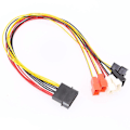 Pikkukuva 3 / 5: XJ-4pin Molex - 3pin tuulettimen virtakaapelisovitin 12v 7v 5v jäähdytystuulettimen kaapeli