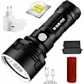 Miniatyrbillede 1 af 4: P70 lommelygte, ultra lysstærk med en effekt på 30000-100000 lumen, 3 belysningstilstande (Enkelt batteri, 50W-P70)