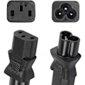 Miniatyrbillede 4 af 5: XJ-C13 til C6 strømadapter IEC 320 C13 hun til C6 han 3-benet AC-konverteringsstik (2-pak)
