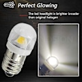 Miniatyrbilde 5 av 5: XJ-4 stk 3V 0,2W E10 LED-lamper 5050 1SMD Hvit 3000K LED-lampe Erstatning Oppgradering For Hodelykter Lommelykter Fakler -Yvan
